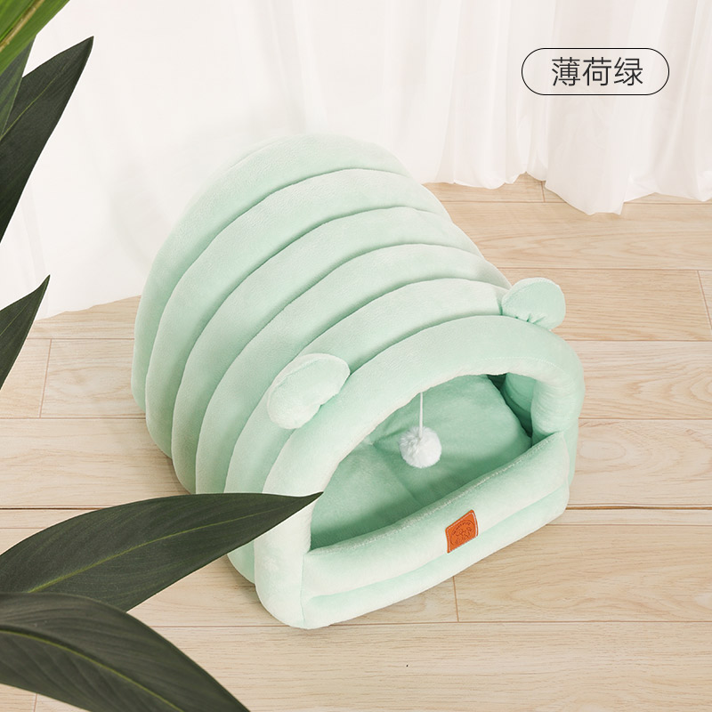 mpets猫窝冬季保暖四季通用猫屋半封闭式宠物床狗窝垫子猫咪用品